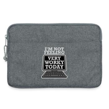 I'm Not Feeling Very Worky Today Faul Arbeit Humor - Laptop bag 13" - heather grey - Front