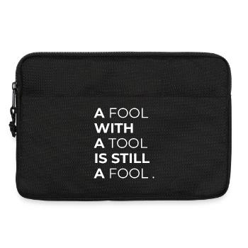 Toolwise Fool : Typographie audacieuse - Sacoche pour ordinateur portable 13 pouces - noir - Devant