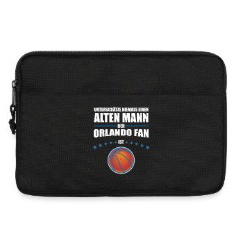Alter Mann - Orlando Basketball Fan | Retro - Laptoptasche 13" - Schwarz - Vorne