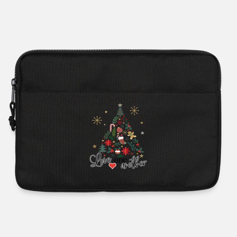 Weihnachtsbaum geschmückt - Laptoptasche 13" - Schwarz