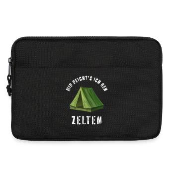 Mir reicht's ich geh ZELTEN Outdoor Lustig Campen - Laptoptasche 13" - Schwarz - Vorne