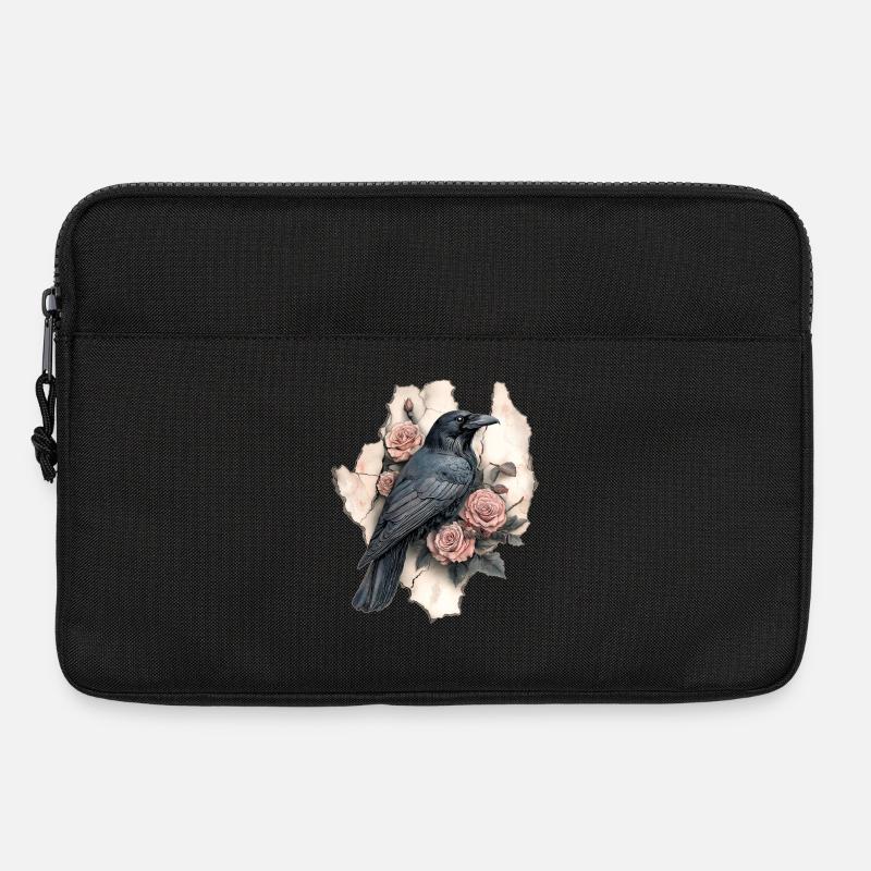 Rabe Vintage Rosen - Laptoptasche 13" - Schwarz