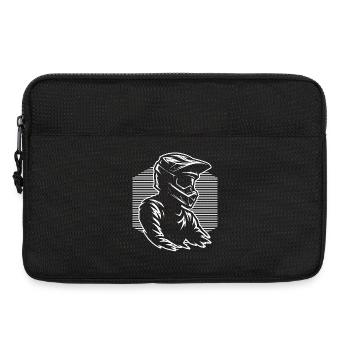 Motif emblématique du motocross - Sacoche pour ordinateur portable 13 pouces - noir - Devant