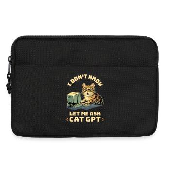 Cat GPT funny AI - Laptop bag 13" - black - Front