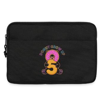 Donut Grow Up 5th Birthday Bear - Laptop bag 13" - black - Front
