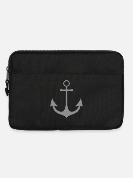 Anker Symbol Nautik Grafik - Laptoptasche 13" - Schwarz