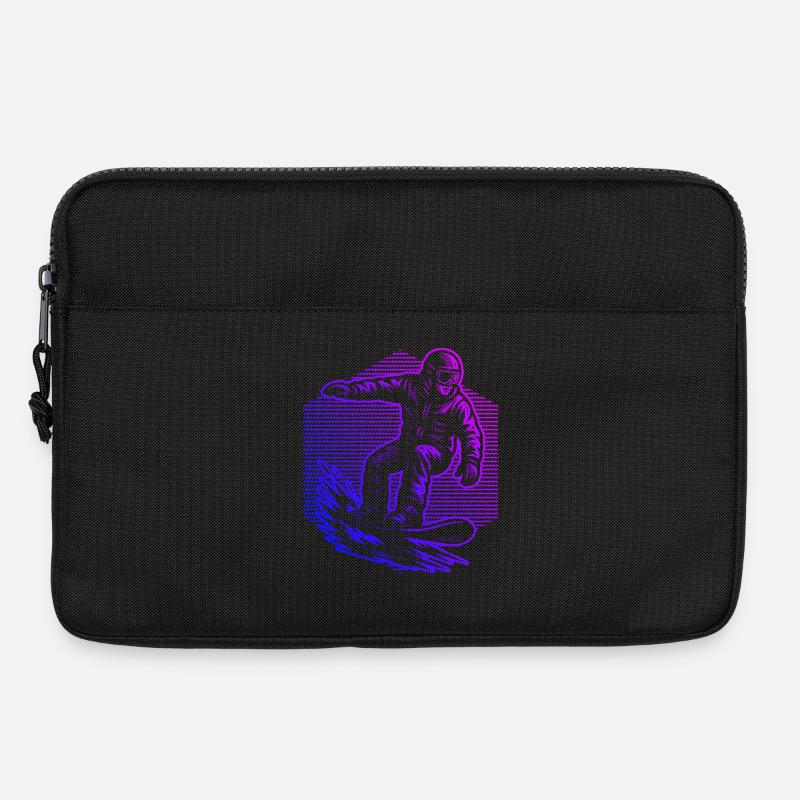 Characterful snowboard design - Laptop bag 13" - black