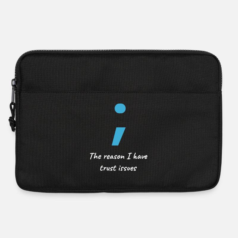 Informatiker Shirt - Semi-Colon Trust Issues - Laptoptasche 13" - Schwarz
