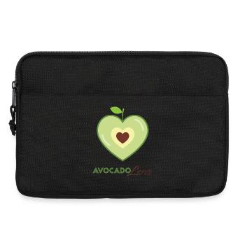 Avocado Herz Liebe - Laptoptasche 13" - Schwarz - Vorne
