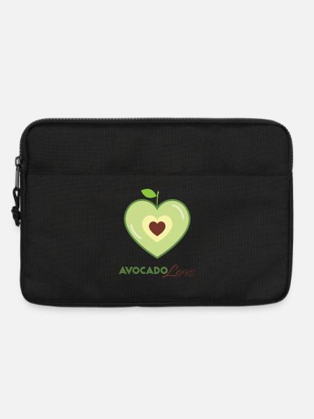 Avocado Heart Love - Laptop bag 13" - black