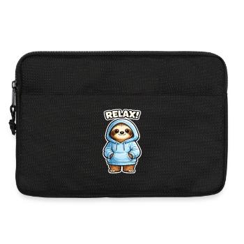 Relax Sloth Hoodie - Laptoptasche 13" - Schwarz - Vorne