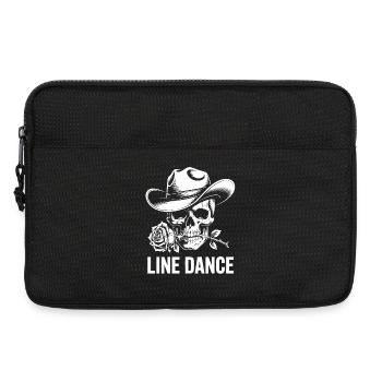 Line Dance Skull mit Rose - Laptoptasche 13" - Schwarz - Vorne