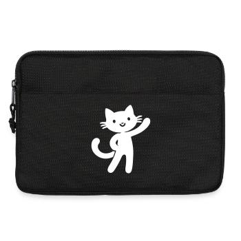 Katze Niedlich - Laptoptasche 13" - Schwarz - Vorne