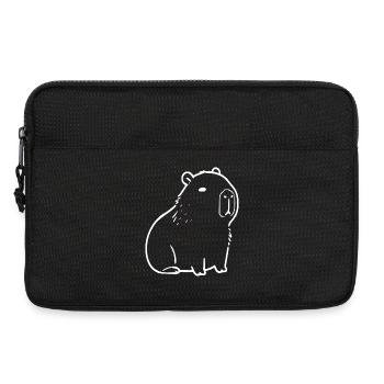 Capybara capybara white - Laptop bag 13" - black - Front
