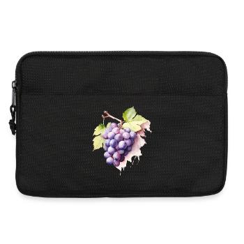 Weintrauben Aquarell Cluster - Laptoptasche 13" - Schwarz - Vorne