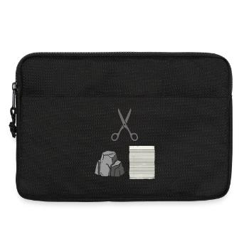 Ciseaux, pierre, costume papier, chemise de carnaval - Sacoche pour ordinateur portable 13 pouces - noir - Devant
