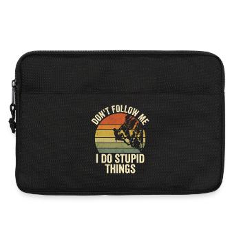 Retro Climber Folge mir nicht - Laptoptasche 13" - Schwarz - Vorne