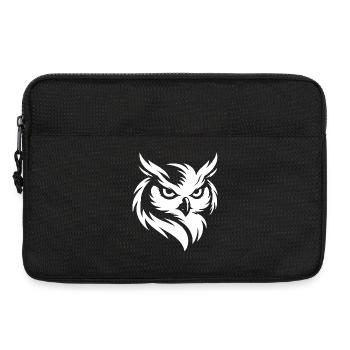 Eule - Mystisches Wildtier Line Art Natur Design - Laptoptasche 13" - Schwarz - Vorne