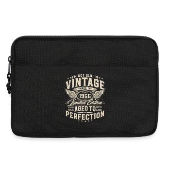 Vintage 1966 Jahrgang 60. Geburtstag Geschenk - Laptoptasche 13" - Schwarz - Vorne