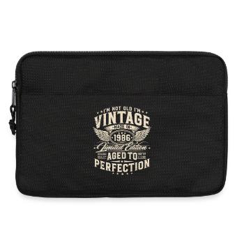 Vintage 1986 Jahrgang 40. Geburtstag Geschenk - Laptoptasche 13" - Schwarz - Vorne