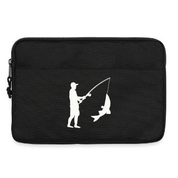 Angeln Fishing - Laptoptasche 13" - Schwarz - Vorne