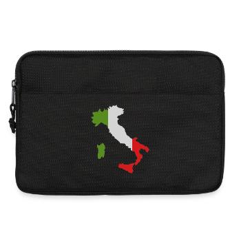 Karte von Italien mit Flagge - Laptoptasche 13" - Schwarz - Vorne