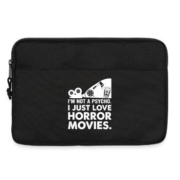 Les films d’horreur adorent la typographie - Sacoche pour ordinateur portable 13 pouces - noir - Devant