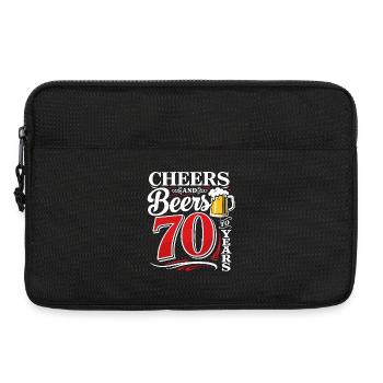 Cheers and Beers to 70 Years – Geburtstag Spruch - Laptoptasche 13" - Schwarz - Vorne