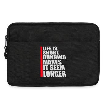 Life Is Short Running Makes It Seem Longer Lustig  - Laptoptasche 13" - Schwarz - Vorne