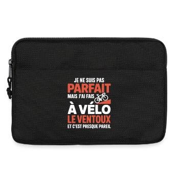 j ai fais le ventoux à vélo cadeau velo cycliste - Sacoche pour ordinateur portable 13 pouces - noir - Devant