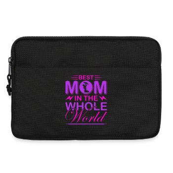 Meilleure Maman du Monde – Cadeau de la fête des Mères - Sacoche pour ordinateur portable 13 pouces - noir - Devant