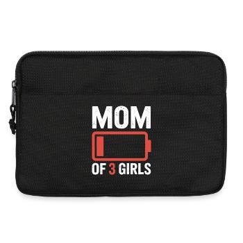 Mom of 3 Girls Battery - Laptop bag 13" - black - Front
