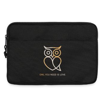 Eulen Owl You Need Is Love Eule Liebe Valentinstag - Laptoptasche 13" - Schwarz - Vorne