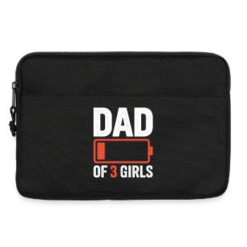 Icône de piles Papa de 3 filles - Sacoche pour ordinateur portable 13 pouces - noir - Devant