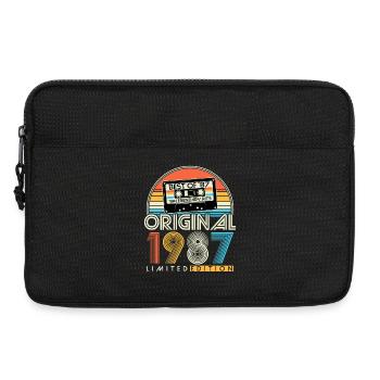 Anniversaire rétro vintage vintage original de 1987 - Sacoche pour ordinateur portable 13 pouces - noir - Devant