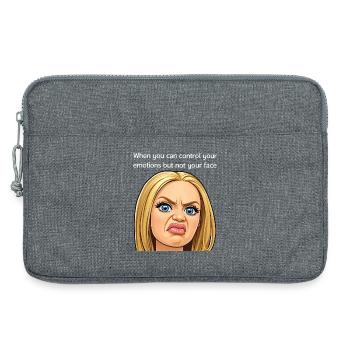 When you can control your emotions but not your... - Laptoptasche 13" - Grau meliert - Vorne