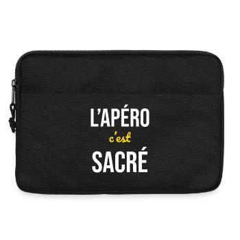 L'Apéro c'est Sacré - Sacoche pour ordinateur portable 13 pouces - noir - Devant