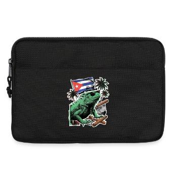 Kuba Chamäleon Palmen - Laptoptasche 13" - Schwarz - Vorne