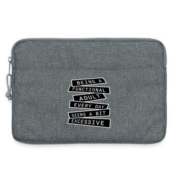 Being A Functional Adult Every Day Seems Excessive - Laptop bag 13" - heather grey - Front