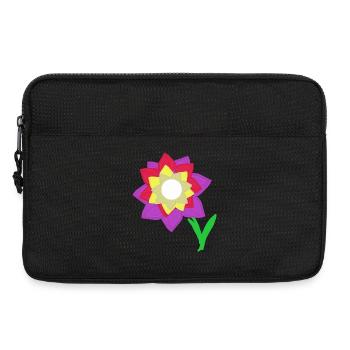 Illustration florale Fleurs Enfants Enfants - Sacoche pour ordinateur portable 13 pouces - noir - Devant