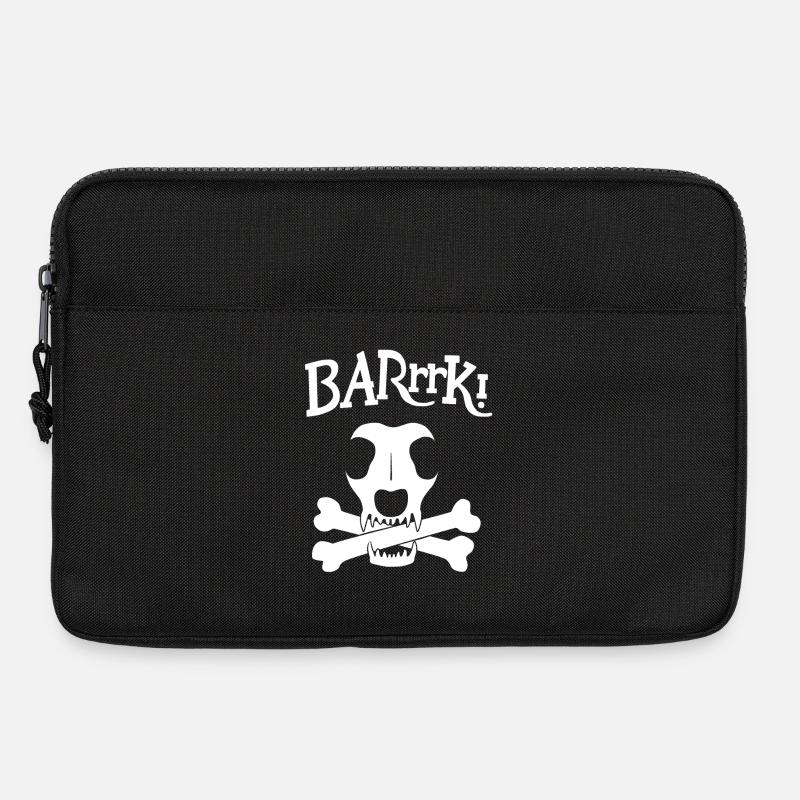 Piratenhund-Logo - Laptoptasche 13" - Schwarz