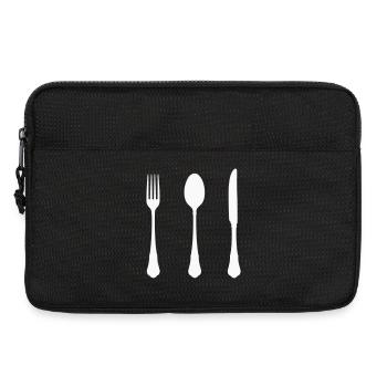 Conception de silhouettes de couverts - Sacoche pour ordinateur portable 13 pouces - noir - Devant