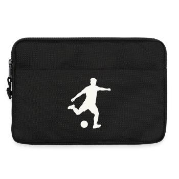 Kicker-Silhouette in Bewegung - Laptoptasche 13" - Schwarz - Vorne