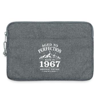 1967 Anniversaire 59 ans Retro Millésime 1967 - Sacoche pour ordinateur portable 13 pouces - gris chiné - Devant