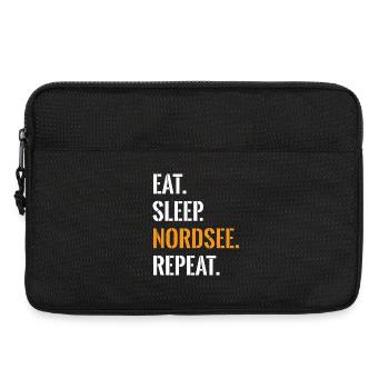 Nordseefan Eat Sleep Nordsee Repeat - Laptop bag 13" - black - Front