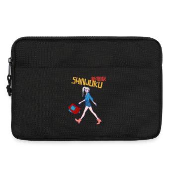 Shinjuku Shopperin Neon Stil - Laptoptasche 13" - Schwarz - Vorne