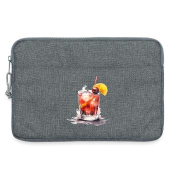 Wasserglas Aquarell Citrus - Laptoptasche 13" - Grau meliert - Vorne