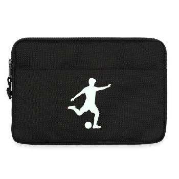 Silhouette de baby-foot en saut - Sacoche pour ordinateur portable 13 pouces - noir - Devant