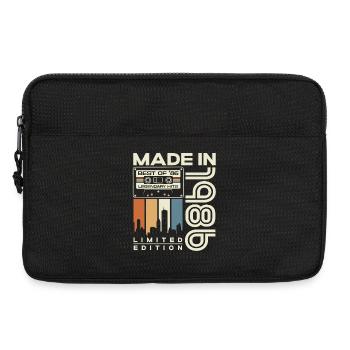Cadeau rétro vintage d’anniversaire 1986 - Sacoche pour ordinateur portable 13 pouces - noir - Devant