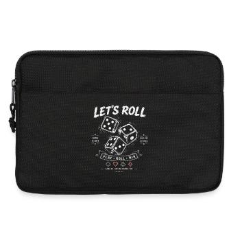 Let's Roll Retro Dice Design - Laptop bag 13" - black - Front